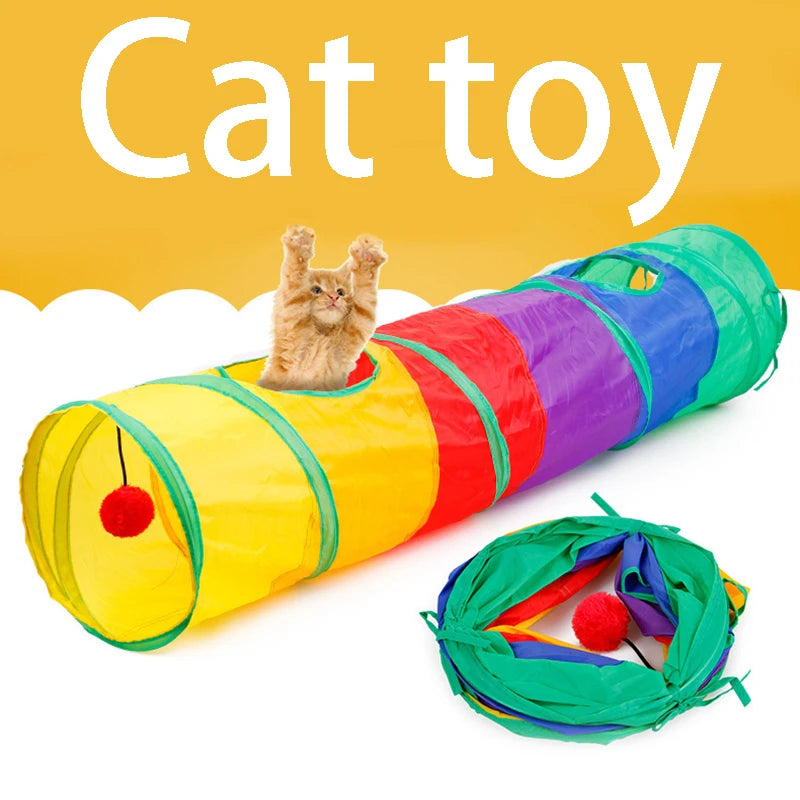Collapsible Cat Tunnel – Indoor & Outdoor Play Tube for Cats & Puppies