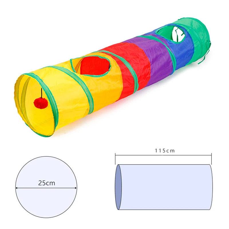 Collapsible Cat Tunnel – Indoor & Outdoor Play Tube for Cats & Puppies