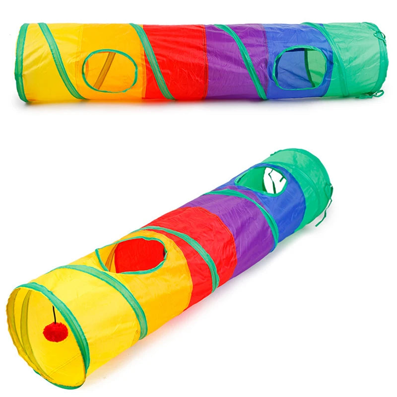 Collapsible Cat Tunnel – Indoor & Outdoor Play Tube for Cats & Puppies