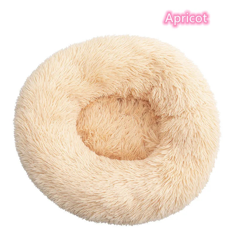 Plush Donut Cat Bed – Soft Washable Bed for All Cats