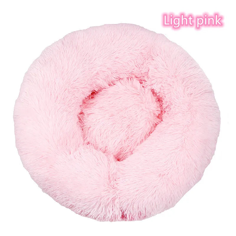 Plush Donut Cat Bed – Soft Washable Bed for All Cats