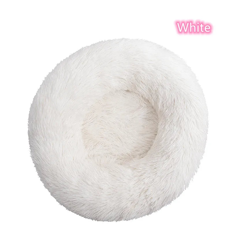 Plush Donut Cat Bed – Soft Washable Bed for All Cats