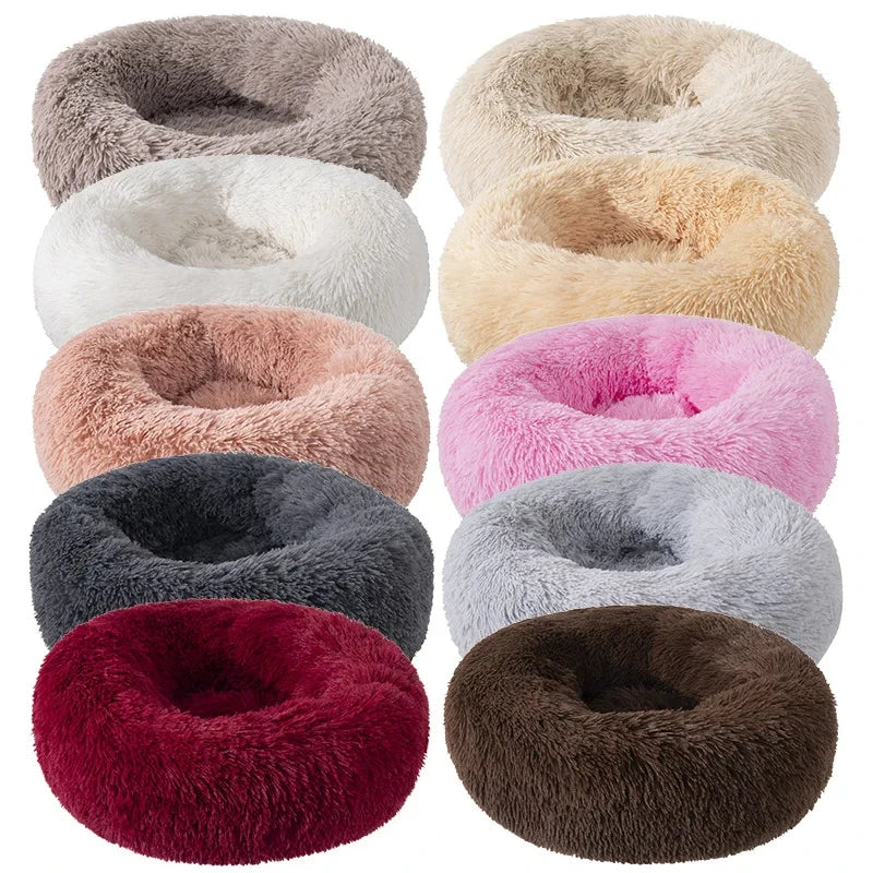 Plush Donut Cat Bed – Soft Washable Bed for All Cats