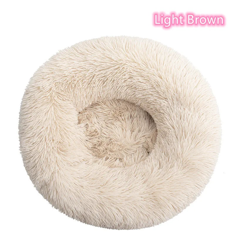 Plush Donut Cat Bed – Soft Washable Bed for All Cats