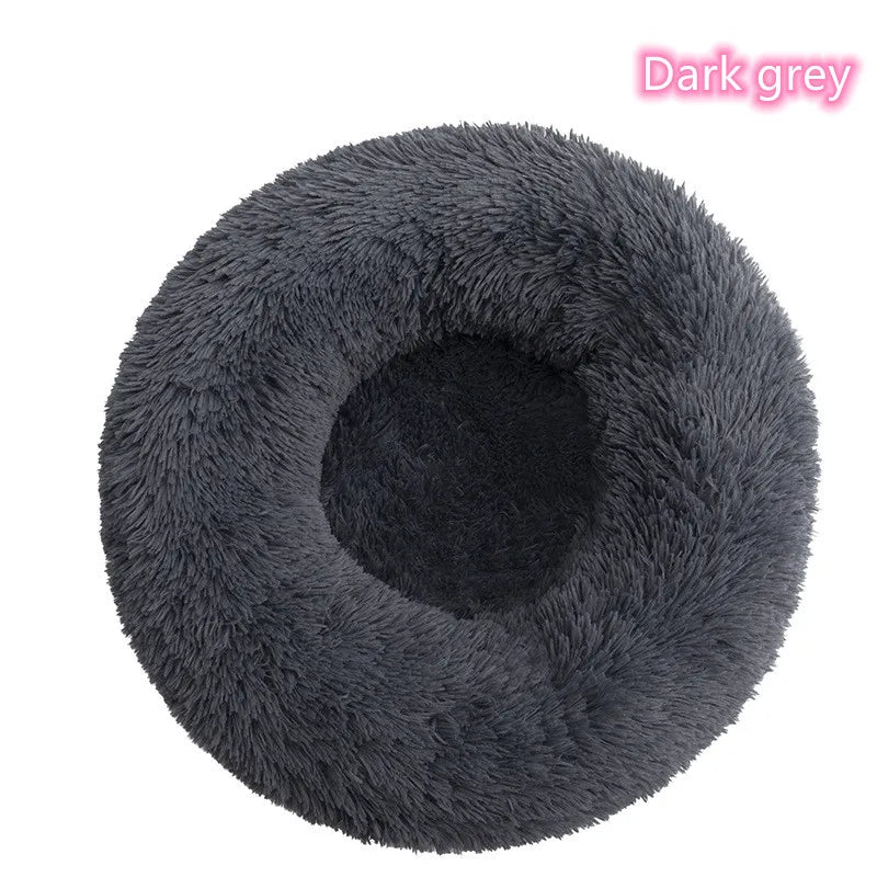 Plush Donut Cat Bed – Soft Washable Bed for All Cats