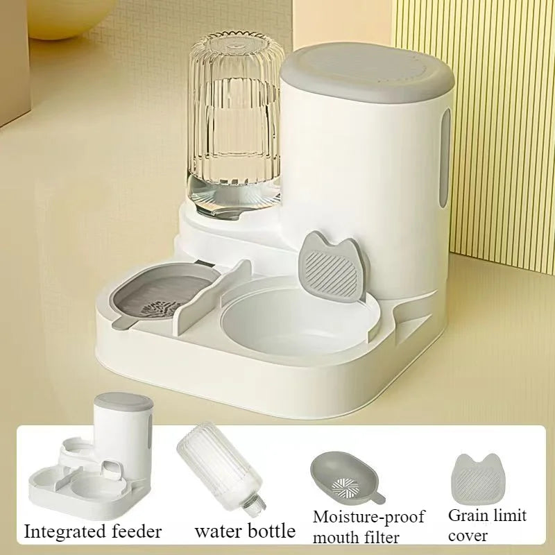 Automatic Pet Feeder & Water Dispenser – Cat & Dog Bowl