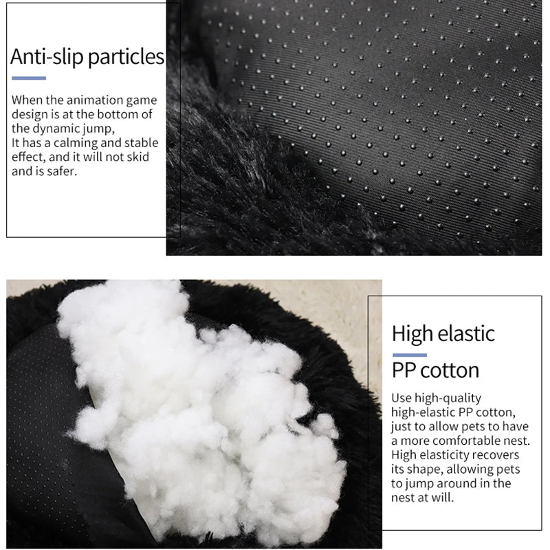 Plush Donut Cat Bed – Soft Washable Bed for All Cats