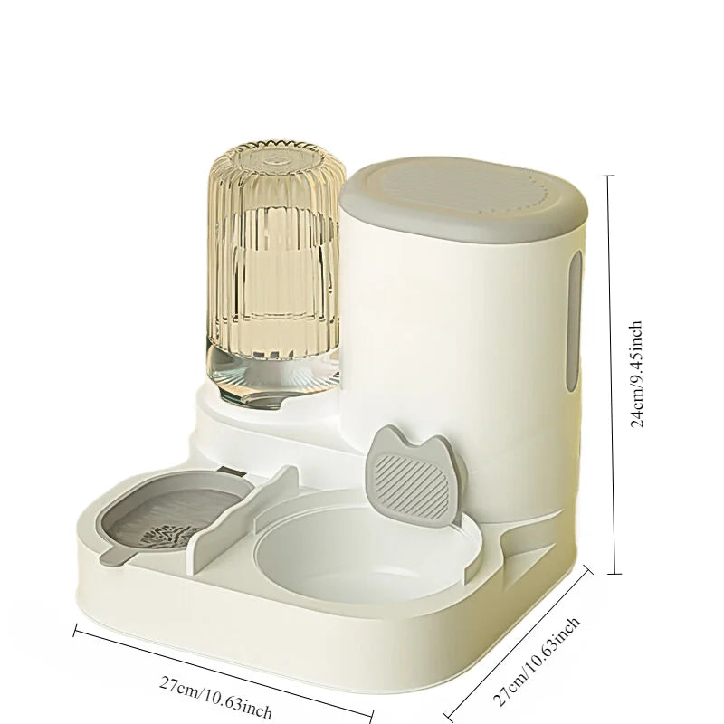 Automatic Pet Feeder & Water Dispenser – Cat & Dog Bowl