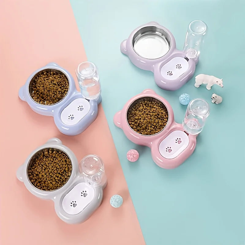 Double Pet Bowl – Automatic Water & Food Dispenser