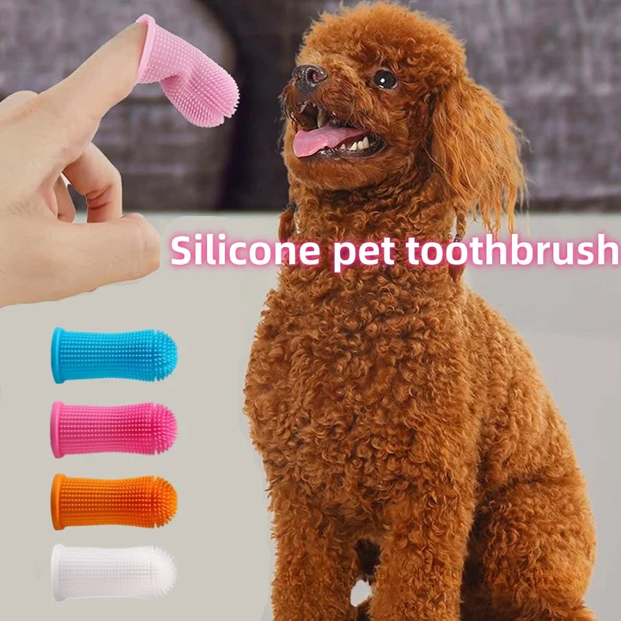Silicone Finger Toothbrush – Pet Teeth Cleaning for Dogs & Cats