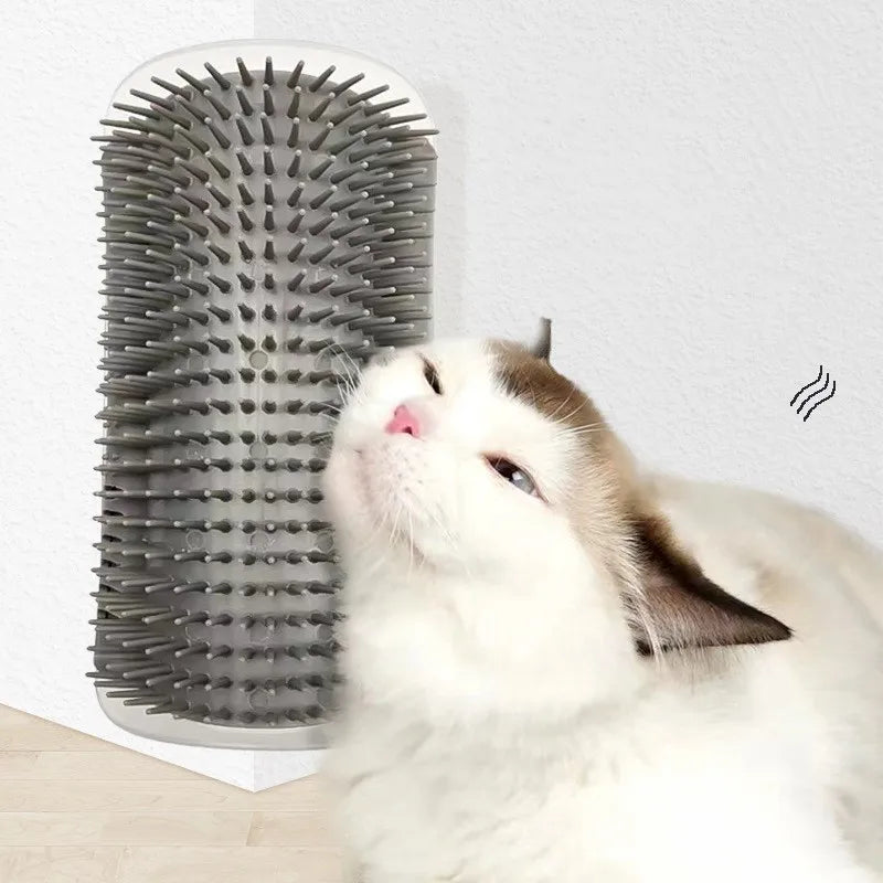 Cat Massage & Hair Removal Brush – Removable Scratcher Comb