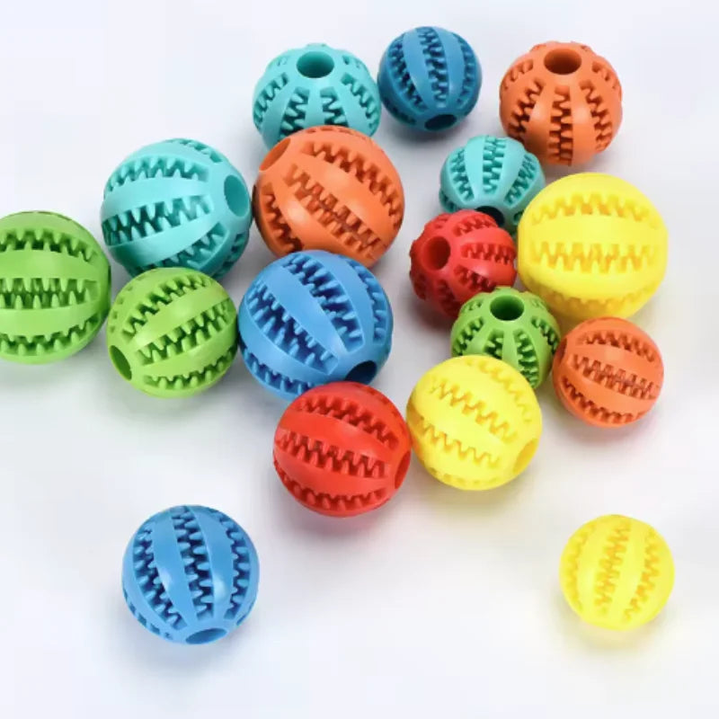 Interactive Rubber Chew Ball – Pet Toy & Treat Feeder
