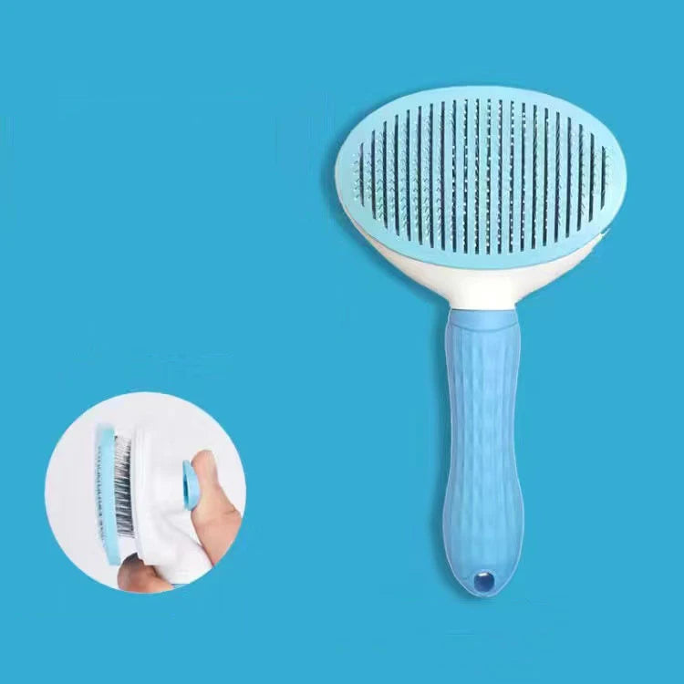 Stainless Steel Pet Grooming Brush – Cat & Dog Comb for Long Hair
