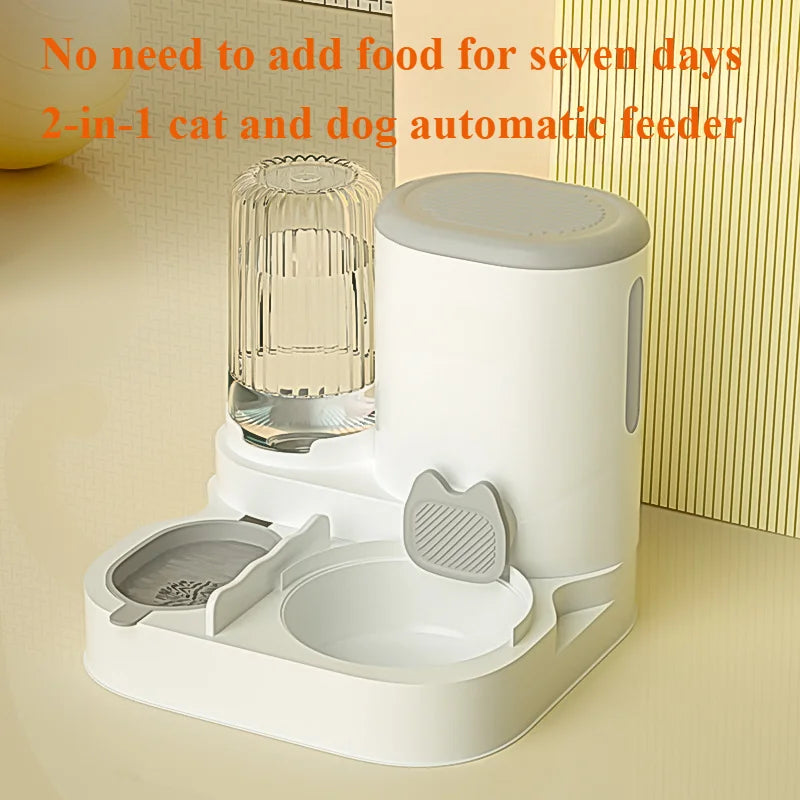 Automatic Pet Feeder & Water Dispenser – Cat & Dog Bowl