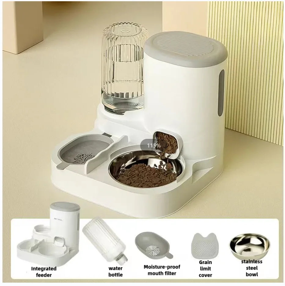 Automatic Pet Feeder & Water Dispenser – Cat & Dog Bowl