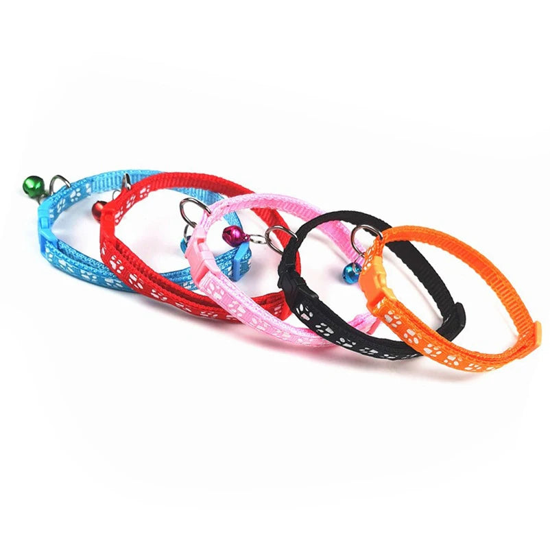 Multicolour Cat & Dog Bell Collar – Adjustable Pet Necklace
