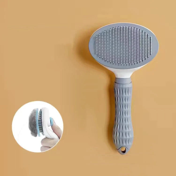Stainless Steel Pet Grooming Brush – Cat & Dog Comb for Long Hair