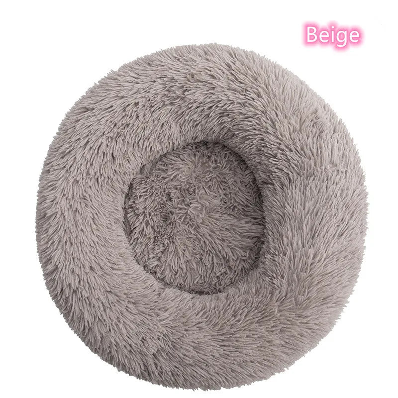 Plush Donut Cat Bed – Soft Washable Bed for All Cats