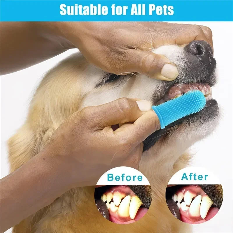 Silicone Finger Toothbrush – Pet Teeth Cleaning for Dogs & Cats