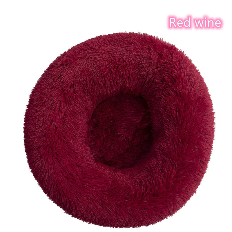 Plush Donut Cat Bed – Soft Washable Bed for All Cats