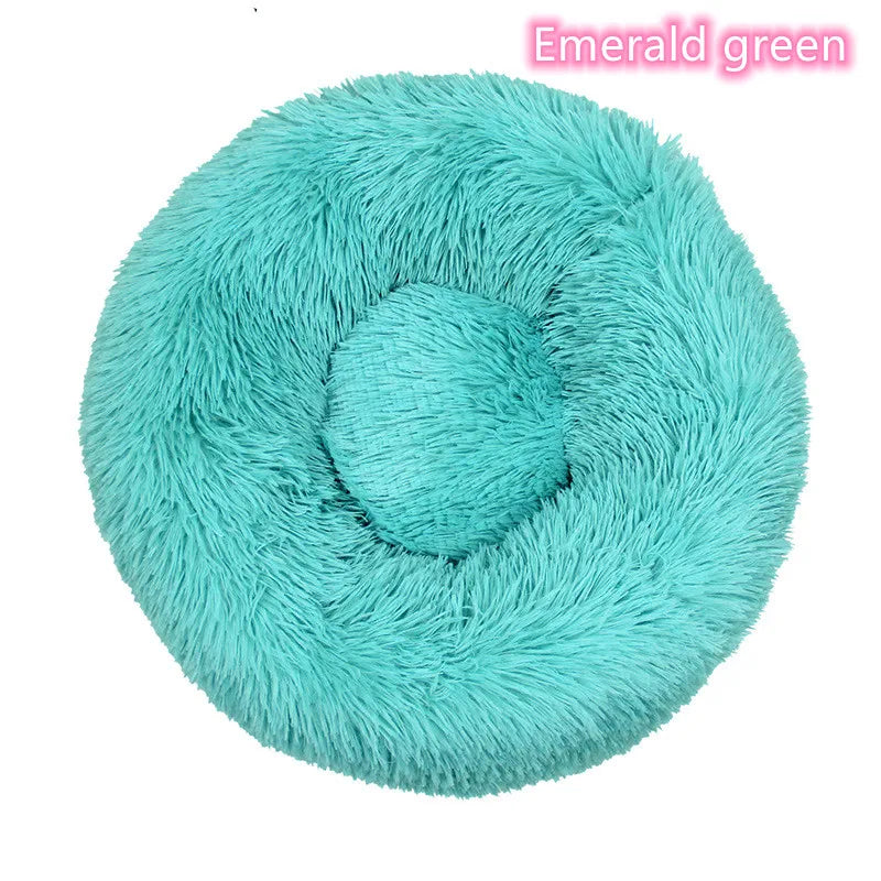 Plush Donut Cat Bed – Soft Washable Bed for All Cats