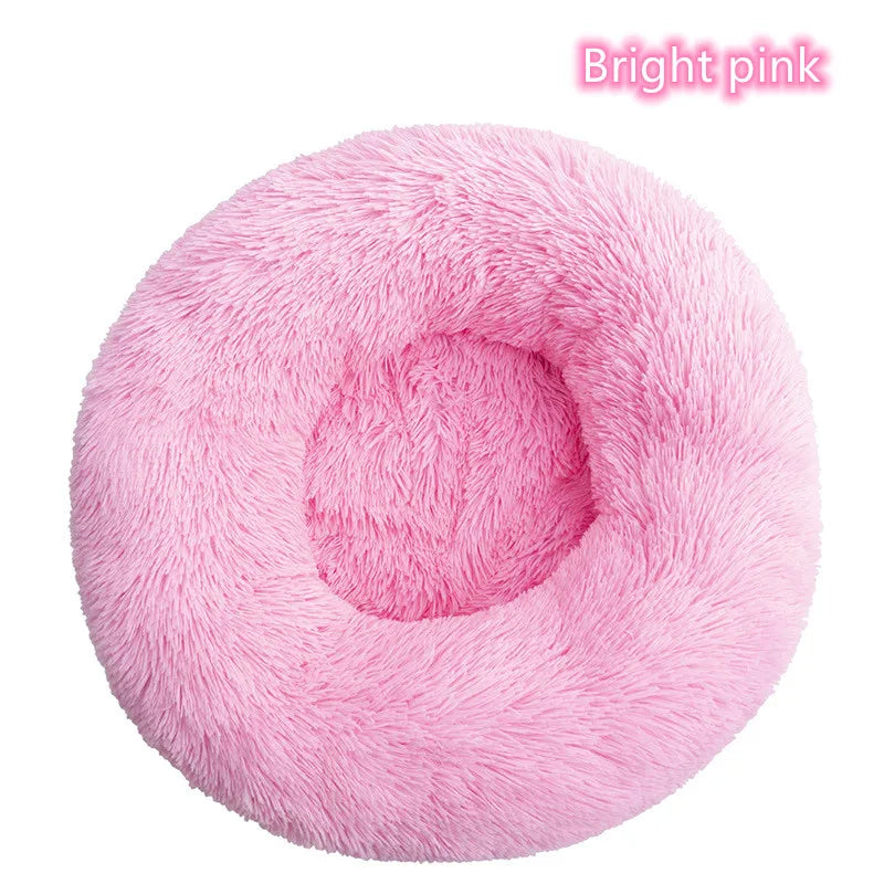 Plush Donut Cat Bed – Soft Washable Bed for All Cats