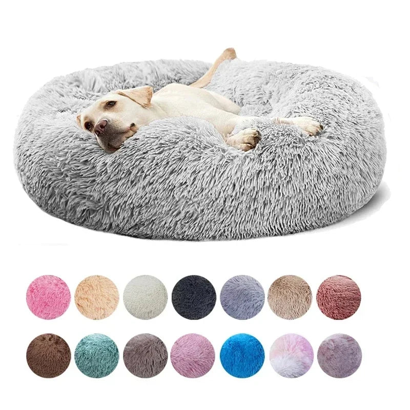 Plush Donut Cat Bed – Soft Washable Bed for All Cats