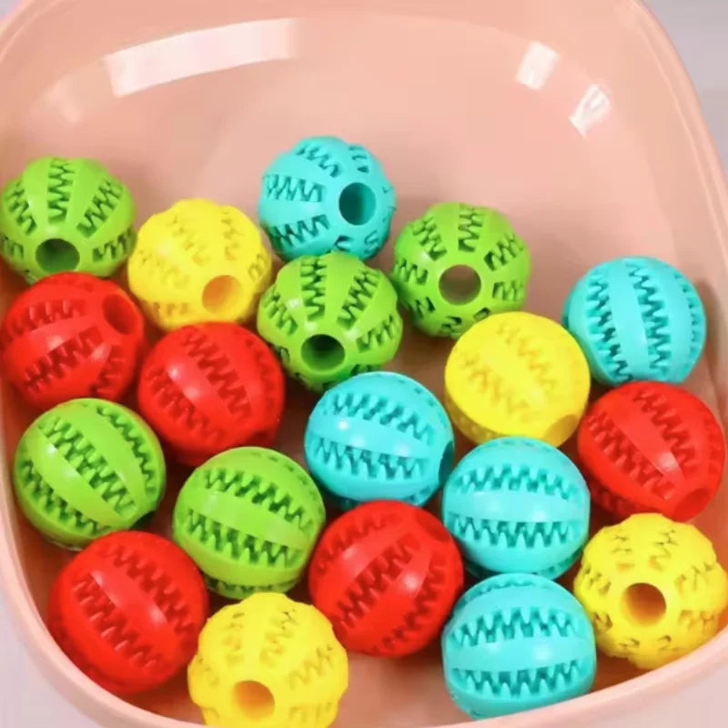 Interactive Rubber Chew Ball – Pet Toy & Treat Feeder