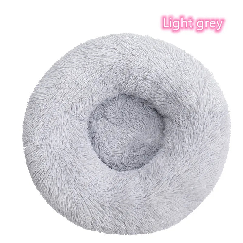 Plush Donut Cat Bed – Soft Washable Bed for All Cats