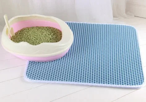 Double-Layer Cat Litter Mat – Non-Slip Waterproof Pad