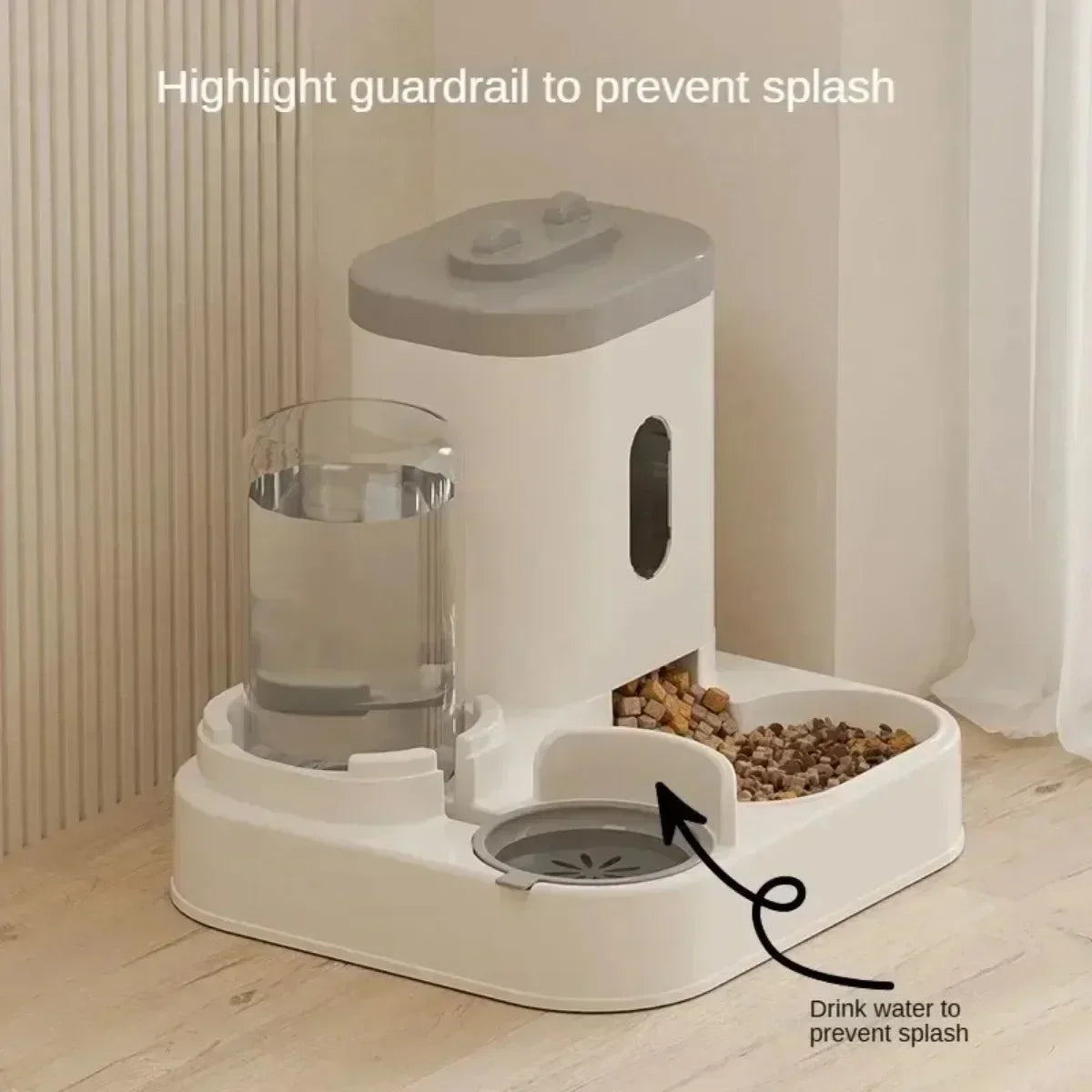 Automatic Pet Feeder & Water Fountain – Large Capacity Bowl