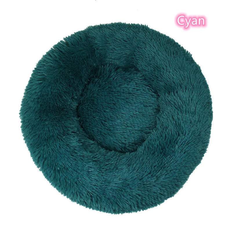 Plush Donut Cat Bed – Soft Washable Bed for All Cats