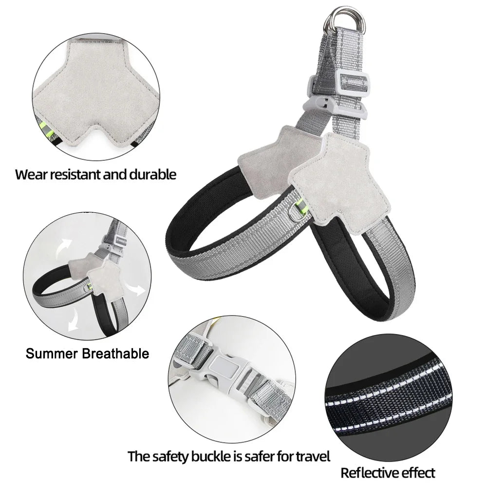 Adjustable Reflective Pet Harness – Dogs & Cats